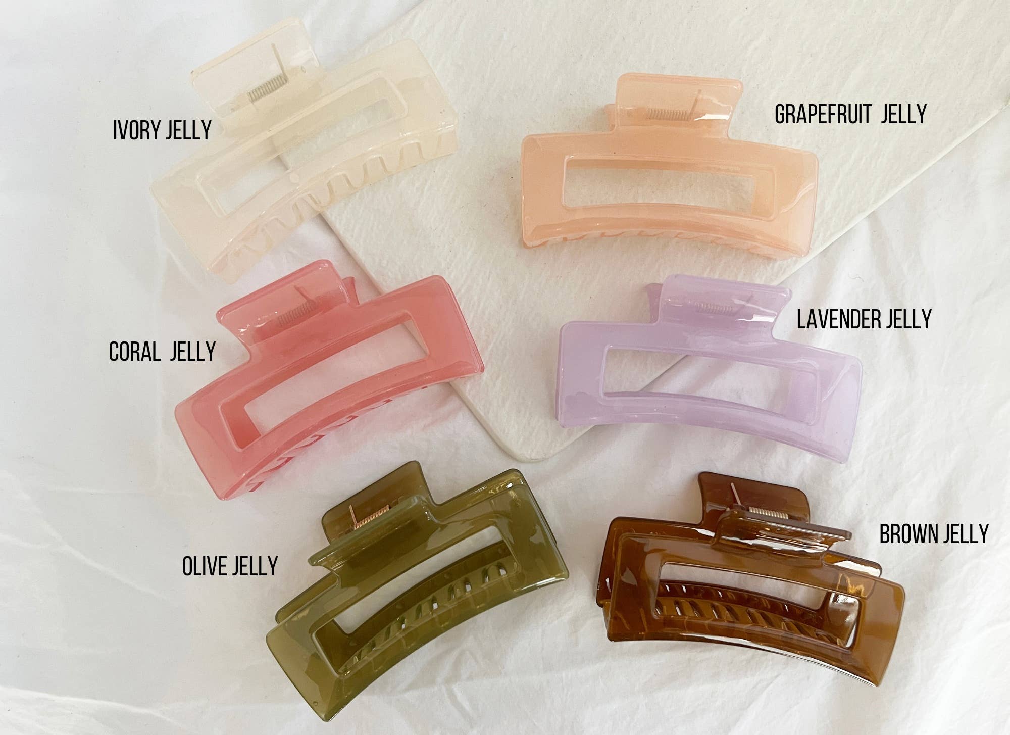 Jumbo 4-Inch Betty Jelly Hair Clips