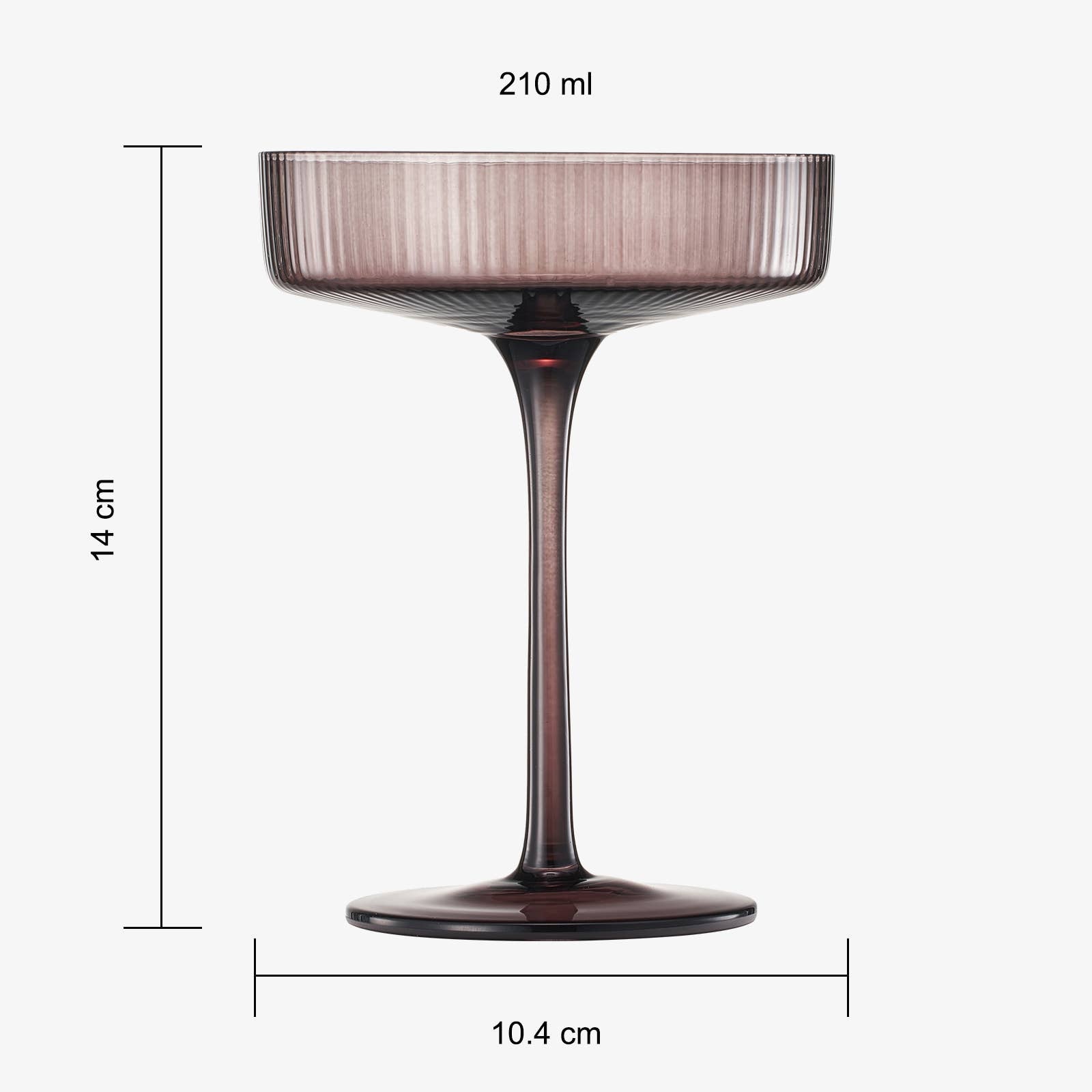 Venus Ribbed Champagne Coupe Glass - 7oz