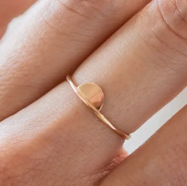 TLOS: DAINTY HALF MOON RING