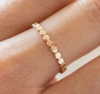 TLOS: GOLD COIN STACKING RING